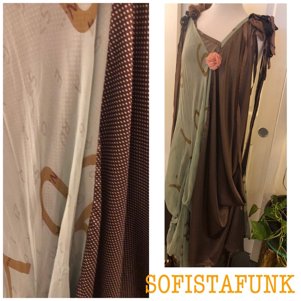 SOLD: SOFISTAFUNK Silk Asymmetrical Dress